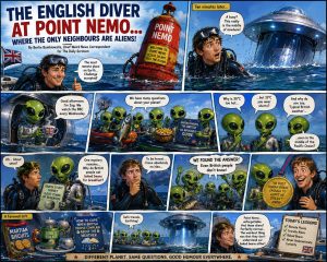 The English Diver at Point Nemo... Where the Only Neighbours Are Aliens!